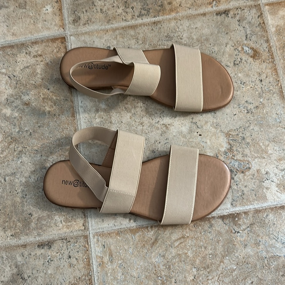 Women's Cream Sandals by NEW ATTITUDE! “BUNDLE US!” - Picture 5 of 7